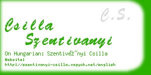 csilla szentivanyi business card